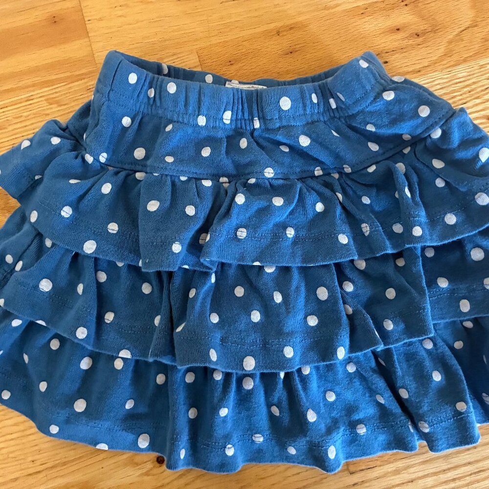 Hanna Blue Polka Dot Skort